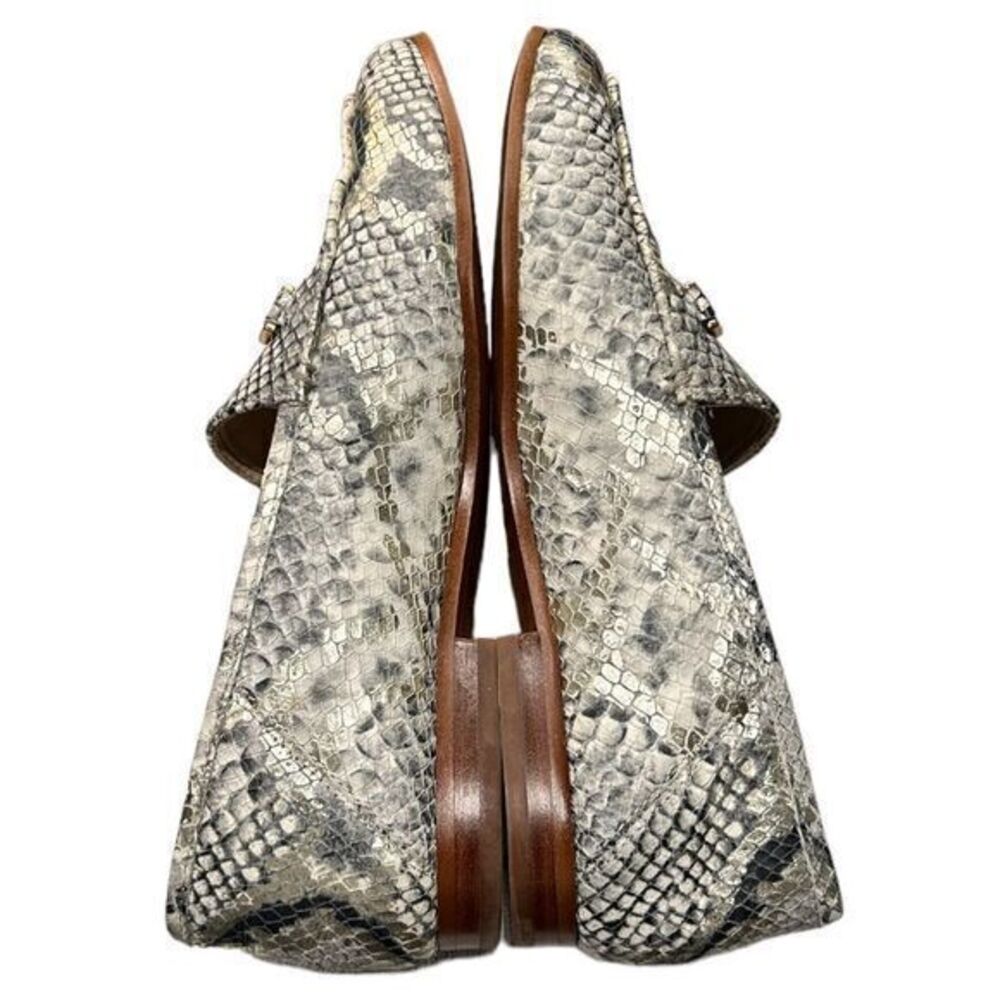 Sam Edelman Women's Loraine Bit Loafers Snakeskin Printed Black/Grey Size 6.5 - Picture 7 of 9